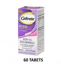 Caltrate 600 Plus D3 Plus Minerals Calcium and Vitamin D Supplement Tablets Bone Health 60Tablet